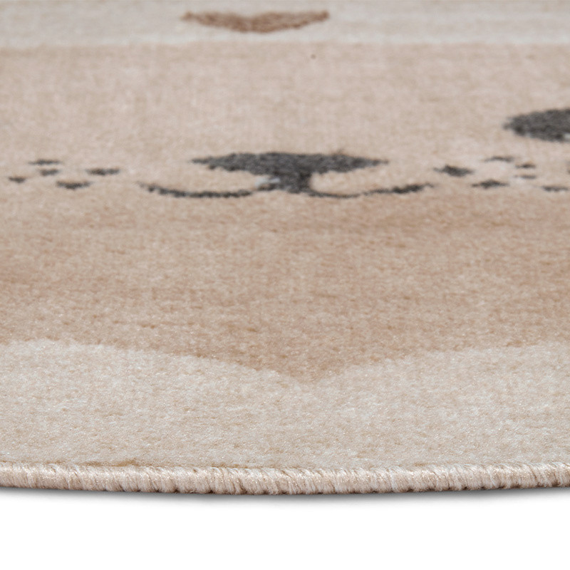 Vloerkleed Kids Kitty Creme - Hanse Home Adventures - Rond - Dekbed-Discounter.nl