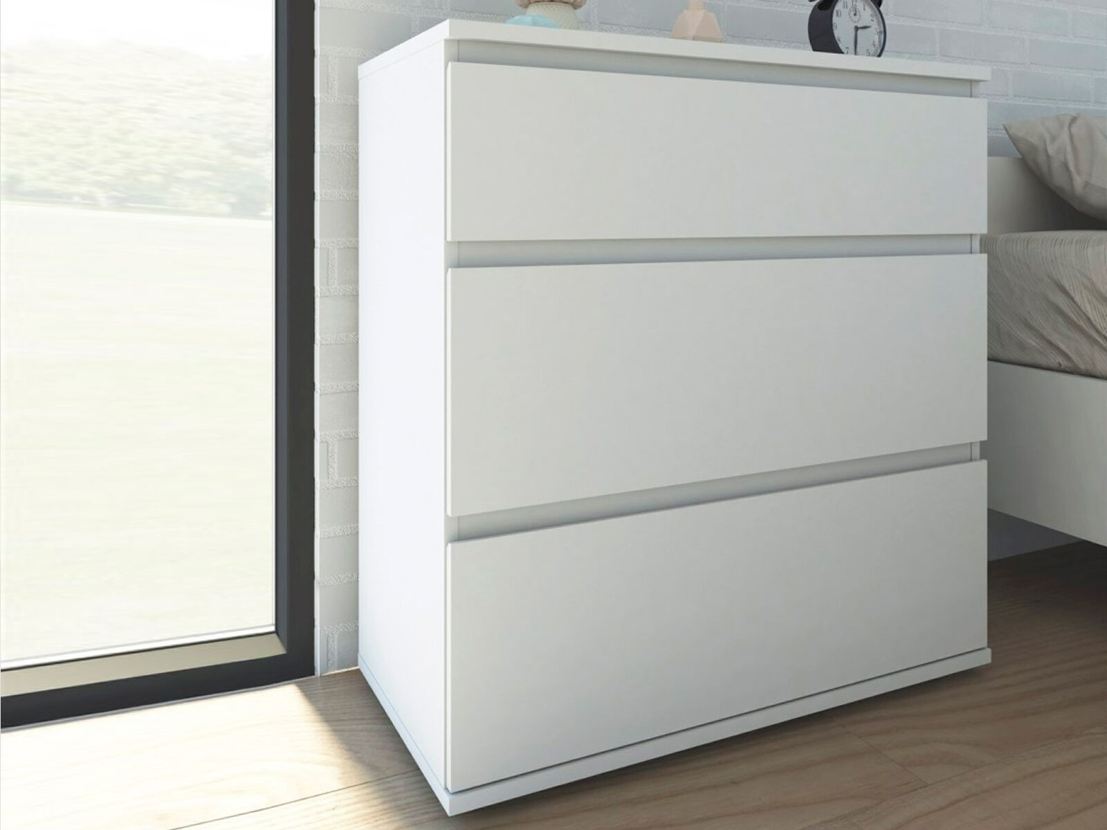 Commode NOVARO 3 lades wit