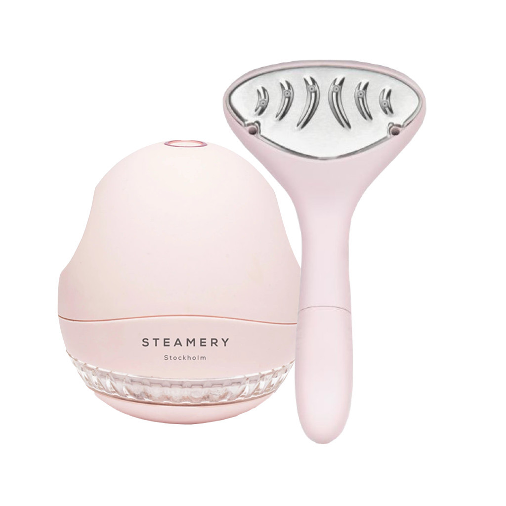 Steamery Cirrus No.2 Steamer - Mat Roze + Steamery Pilo Lint Shaver Ontpiller Mat Roze