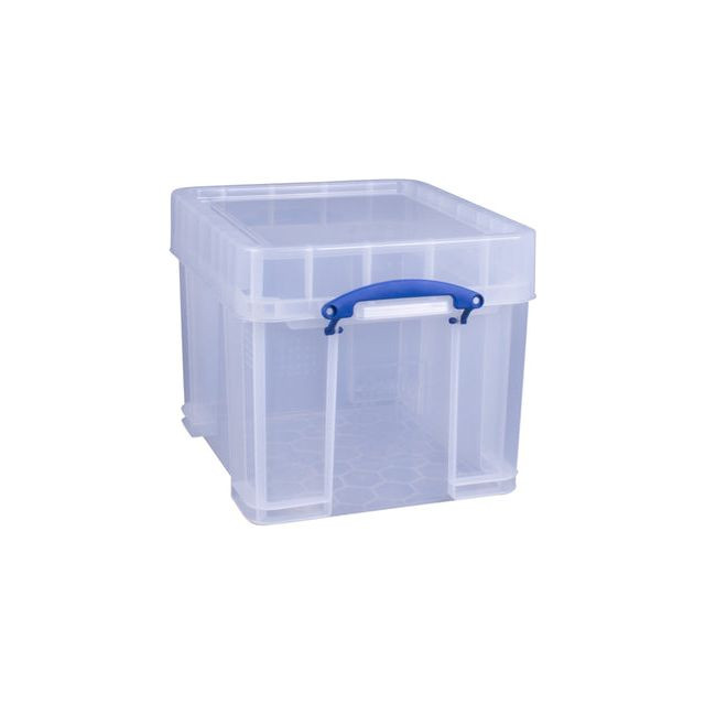 Really Useful Box opbergdoos 35 liter XL, transparant, voor het opbergen van medium LP&apos;s