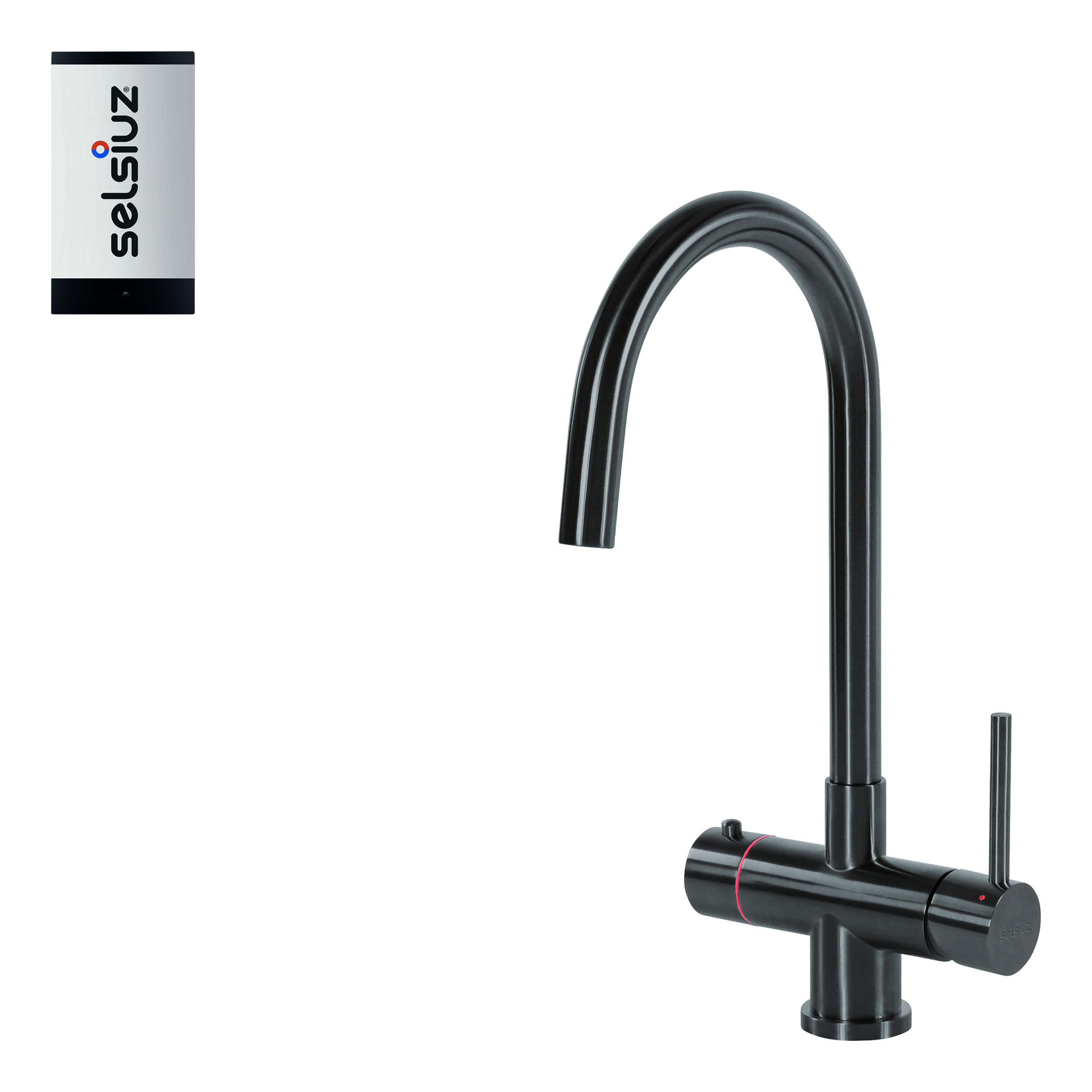 Selsiuz Inox kokend water kraan met single boiler en C-uitloopkraan gunmetal