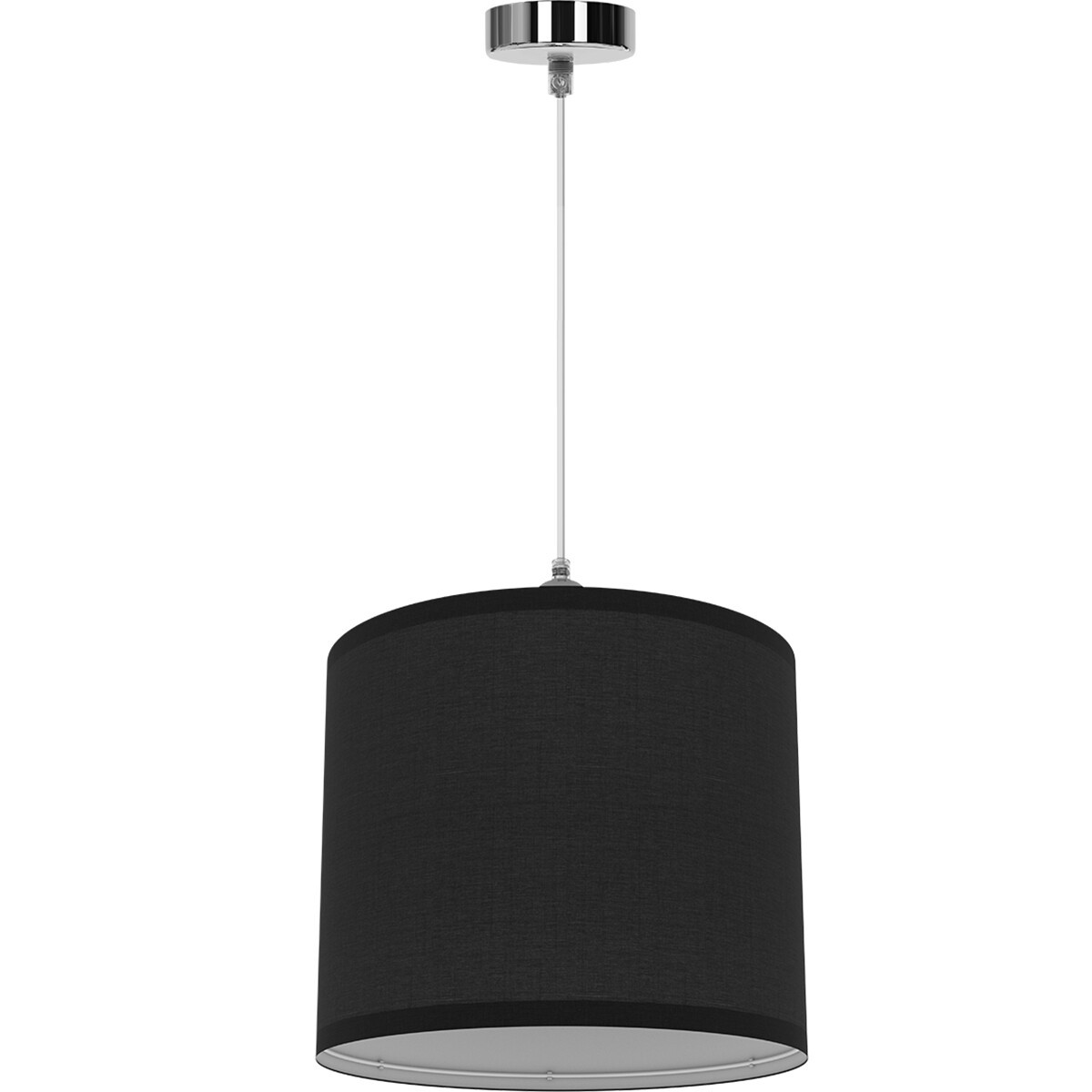 LED Hanglamp - Hangverlichting - Aigi Utra - E27 Fitting - Rond - Mat Zwart - Kunststof