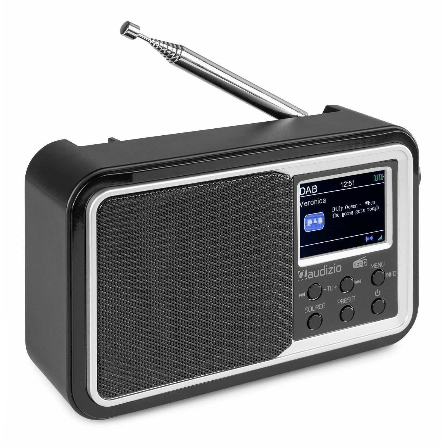 Audizio Anzio draagbare DAB radio met Bluetooth, FM radio en accu -