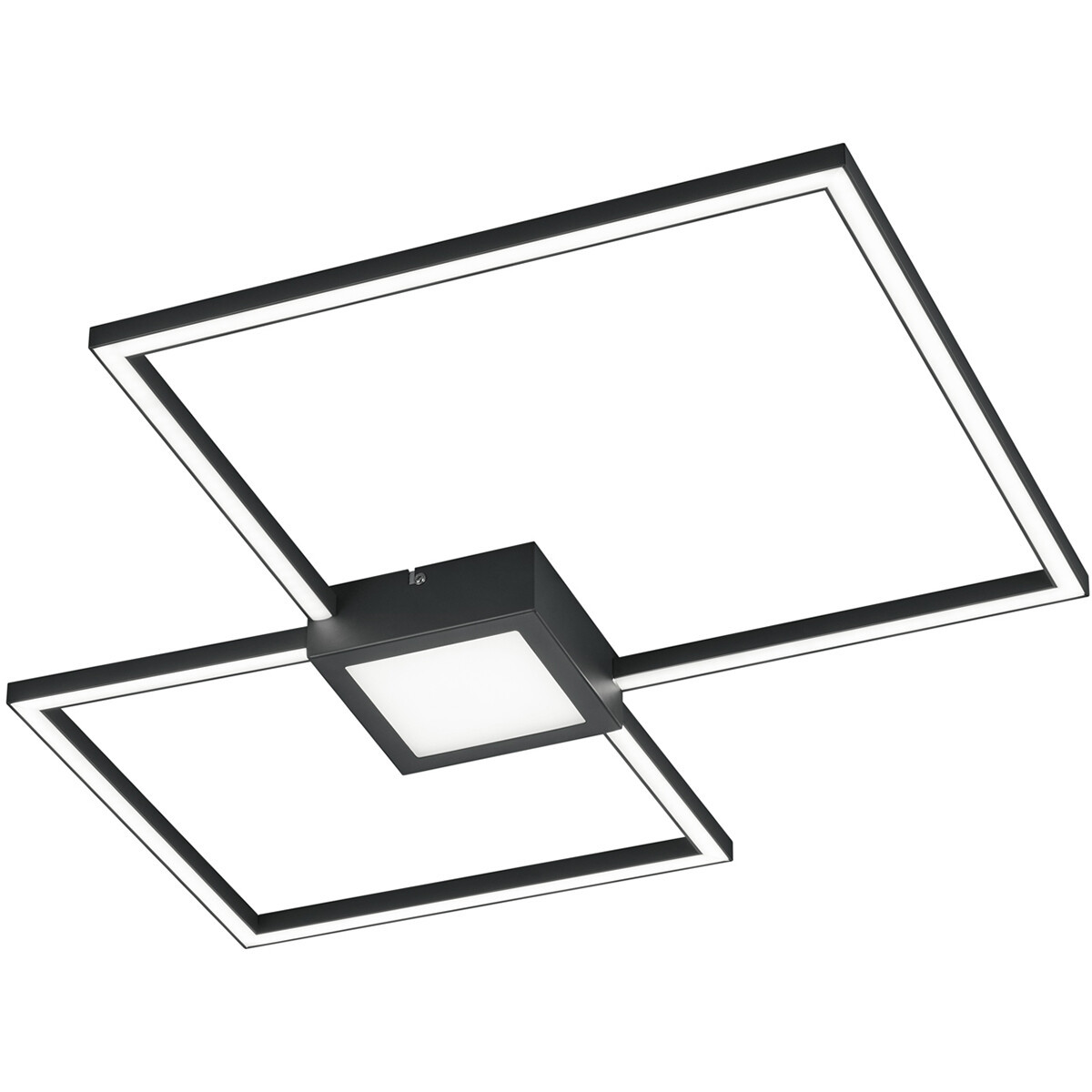 LED Plafondlamp - Trion Hydro - 28W - Warm Wit 3000K - Dimbaar - Vierkant - Mat Antraciet - Aluminium