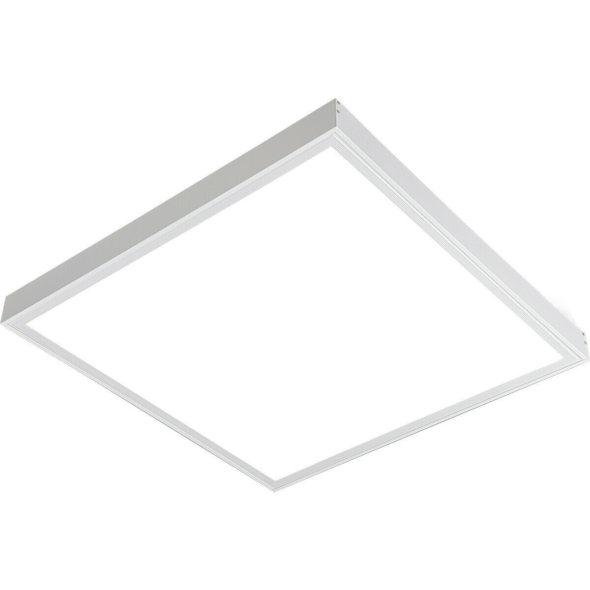 LED Paneel - Aigi Limno Slim - 60x60 - Helder/Koud Wit 6000K - 32W - Smart LED - Slimme LED - Dimbaar - Opbouw Vierkant - Mat Wit - Flikkervrij