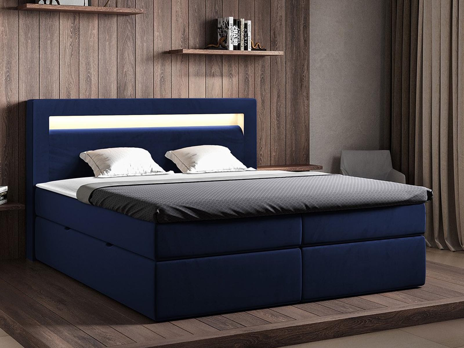 Boxspring KILOUATA 160x200 cm blauw