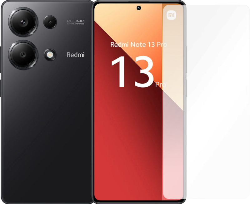 Redmi Note 13 Pro 256GB Zwart 4G + Just in Case Tempered Glass Screenprotector