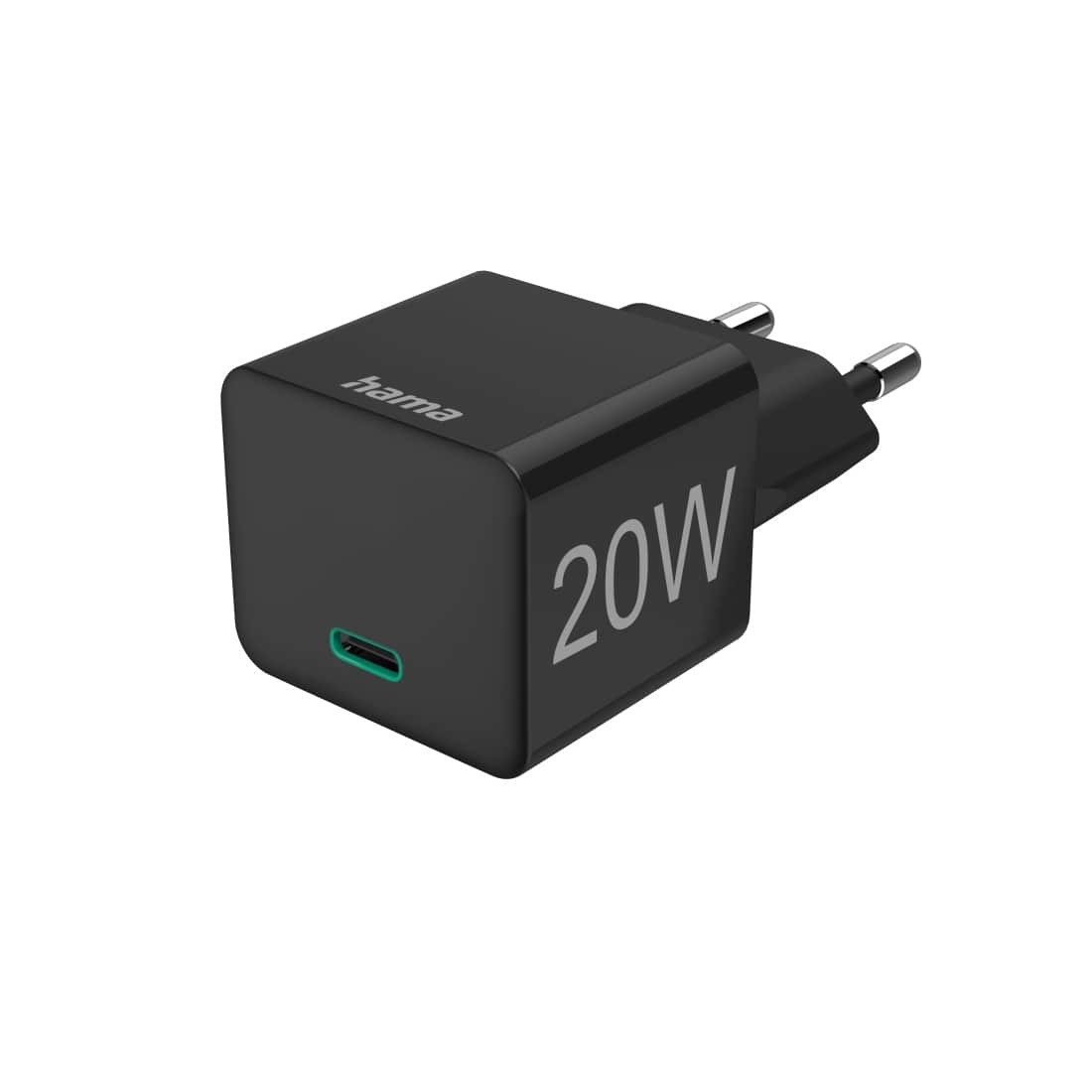 Hama Snellader USB-C 20 W Oplader Zwart