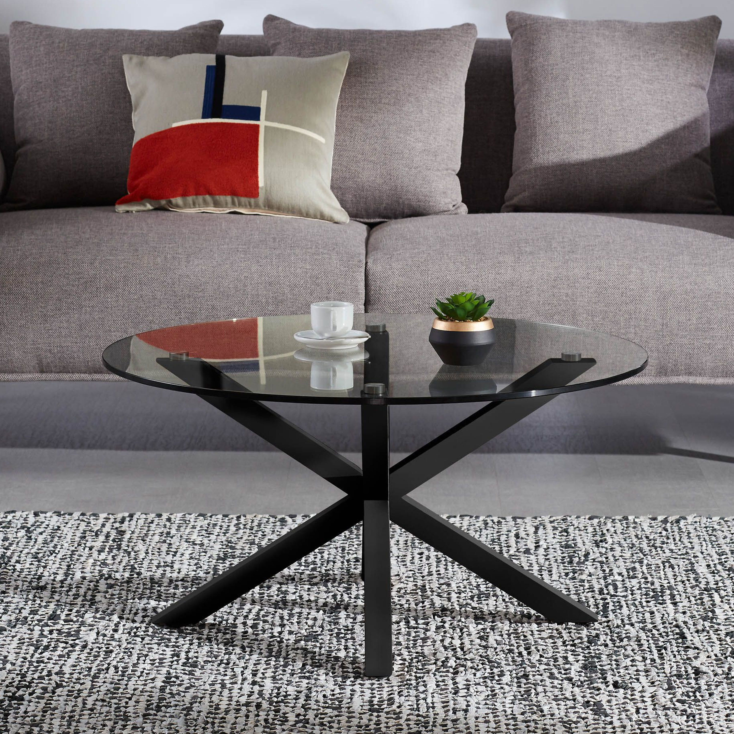 Kave Home Ronde Salontafel Argo Ø82cm - Zwart