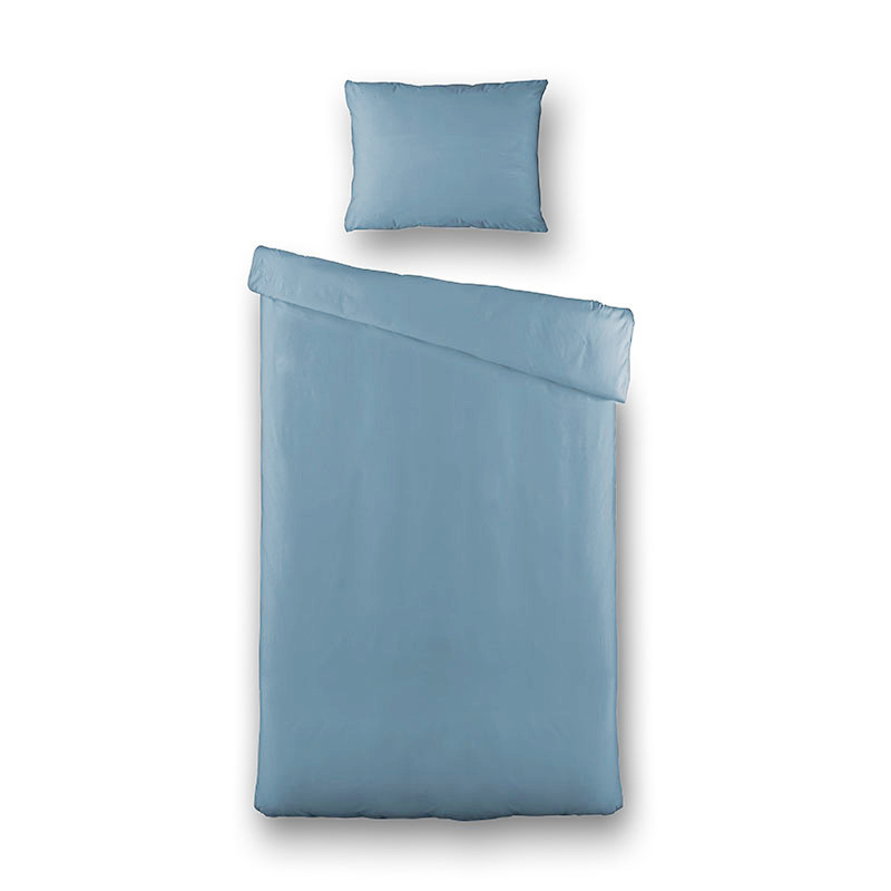 Dekbedovertrek Plain Percale - Tweepersoons (200x200 cm) - Blauw Percale katoen - Dessin: Effen - Presence - Dekbed-Discounter.nl