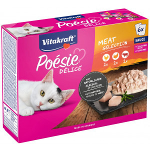 Vitakraft Poésie Délice met vlees natvoer kat multipack (6 x 85 g) 7 verpakkingen (42 x 85 g)