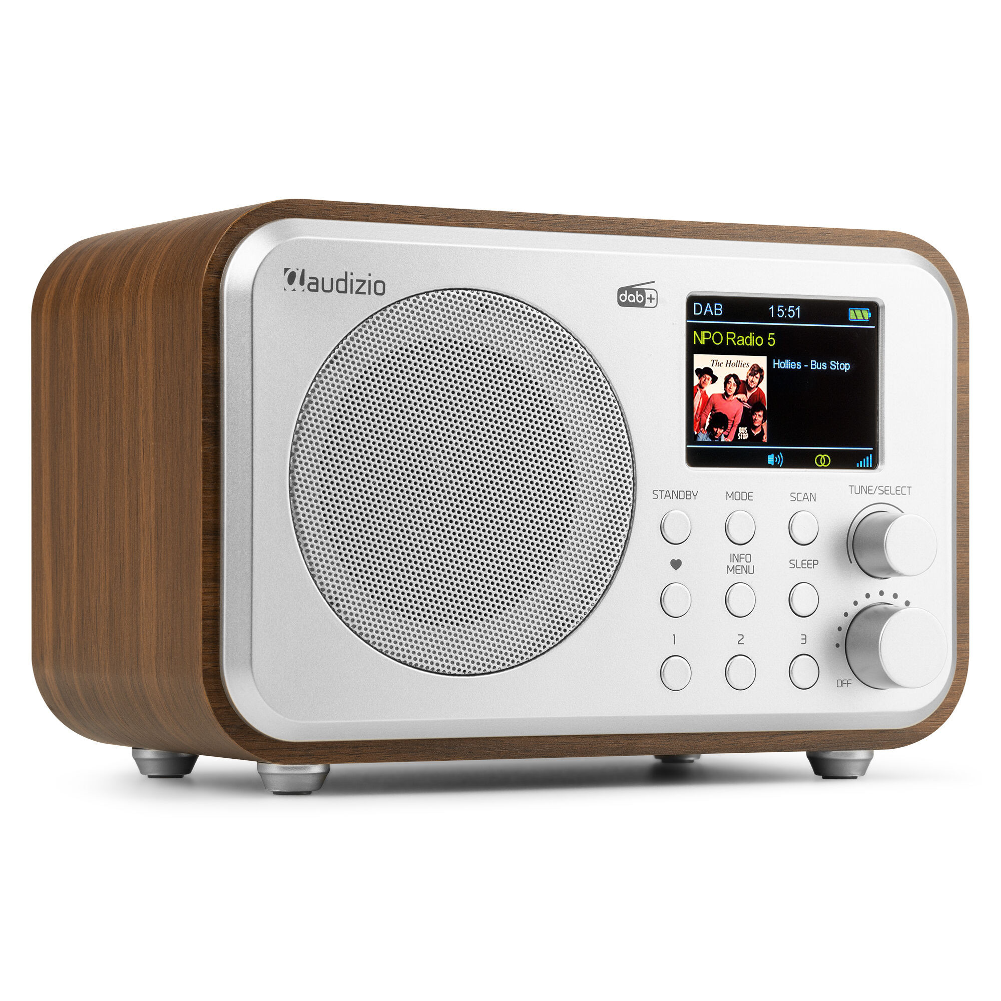 Audizio Milan draagbare DAB radio met Bluetooth, FM radio en accu -