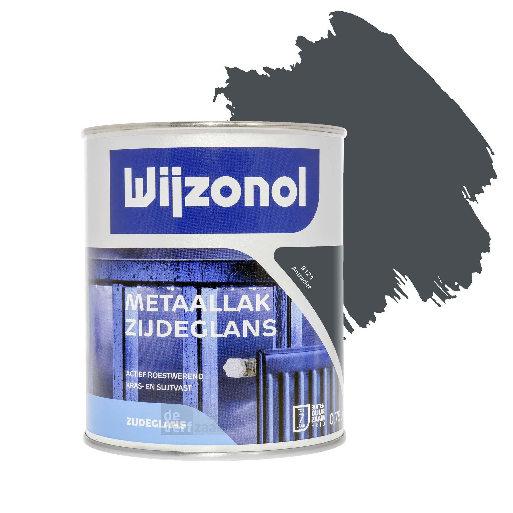 Wijzonol Metaallak Zijdeglans 9121 Antraciet