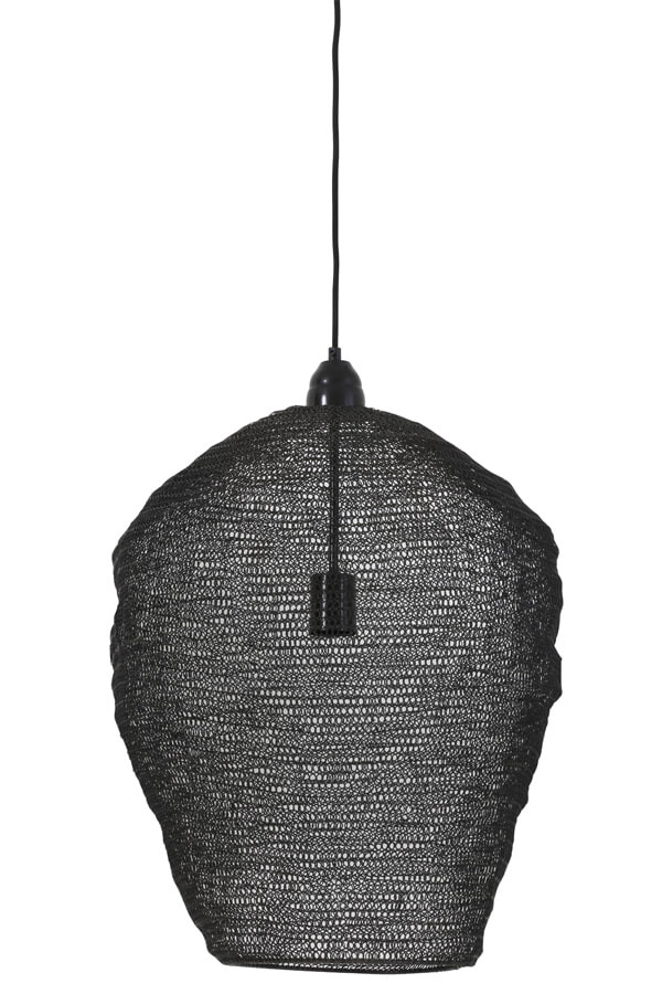 Light & Living Hanglamp 'Nikki' 45cm, gaas glans zwart