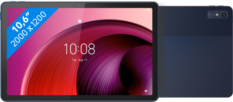 Lenovo Tab M10 128GB Wifi en 5G Blauw + Book Case Grijs