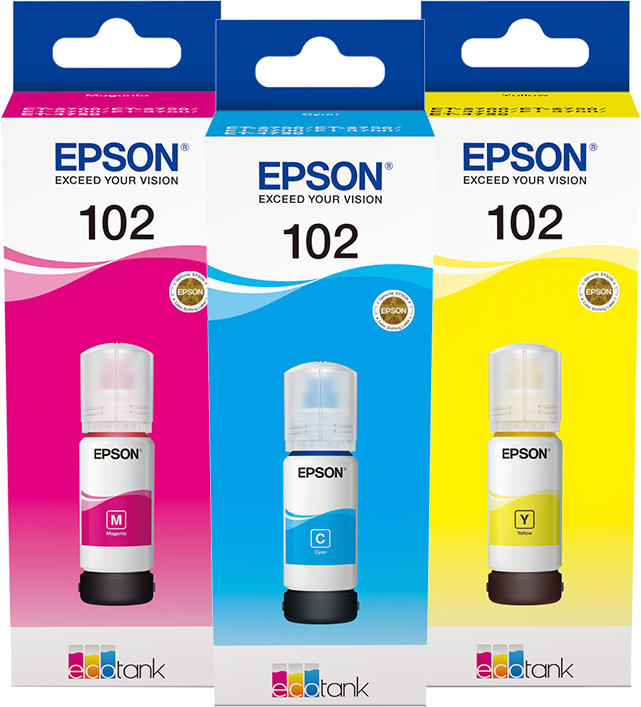 Epson 102 Inktflesjes 3-Color Combo Pack