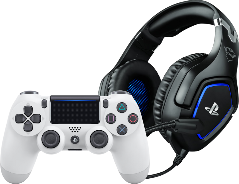 Sony DualShock 4 Controller Wit + Trust GXT 488 FORZE Gaming Headset