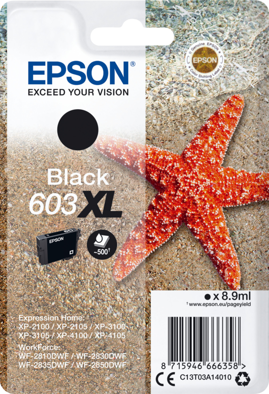 Epson 603XL Cartridge Zwart