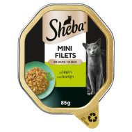 Sheba Mini Filets met konijn in saus natvoer kat (kuipjes 85 g) Per 22 (22 x 85 g)