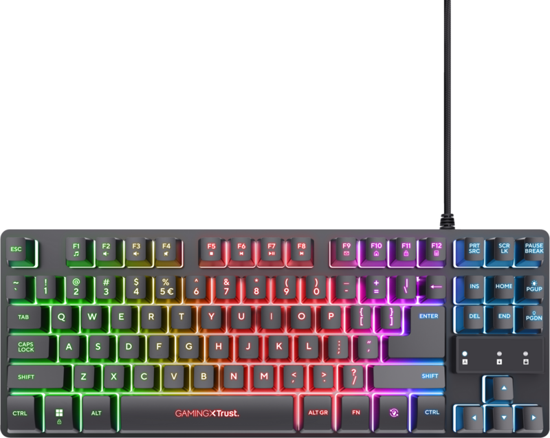 Trust GXT833 Thado TKL Gaming Toetsenbord Qwerty Zwart