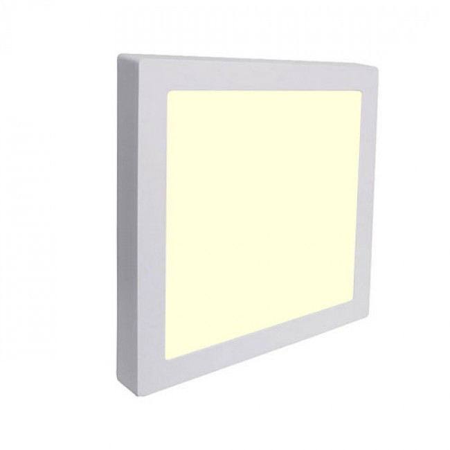 LED Downlight Pro - Aigi - Opbouw Vierkant 18W - Warm Wit 3000K - Mat Wit - 227mm