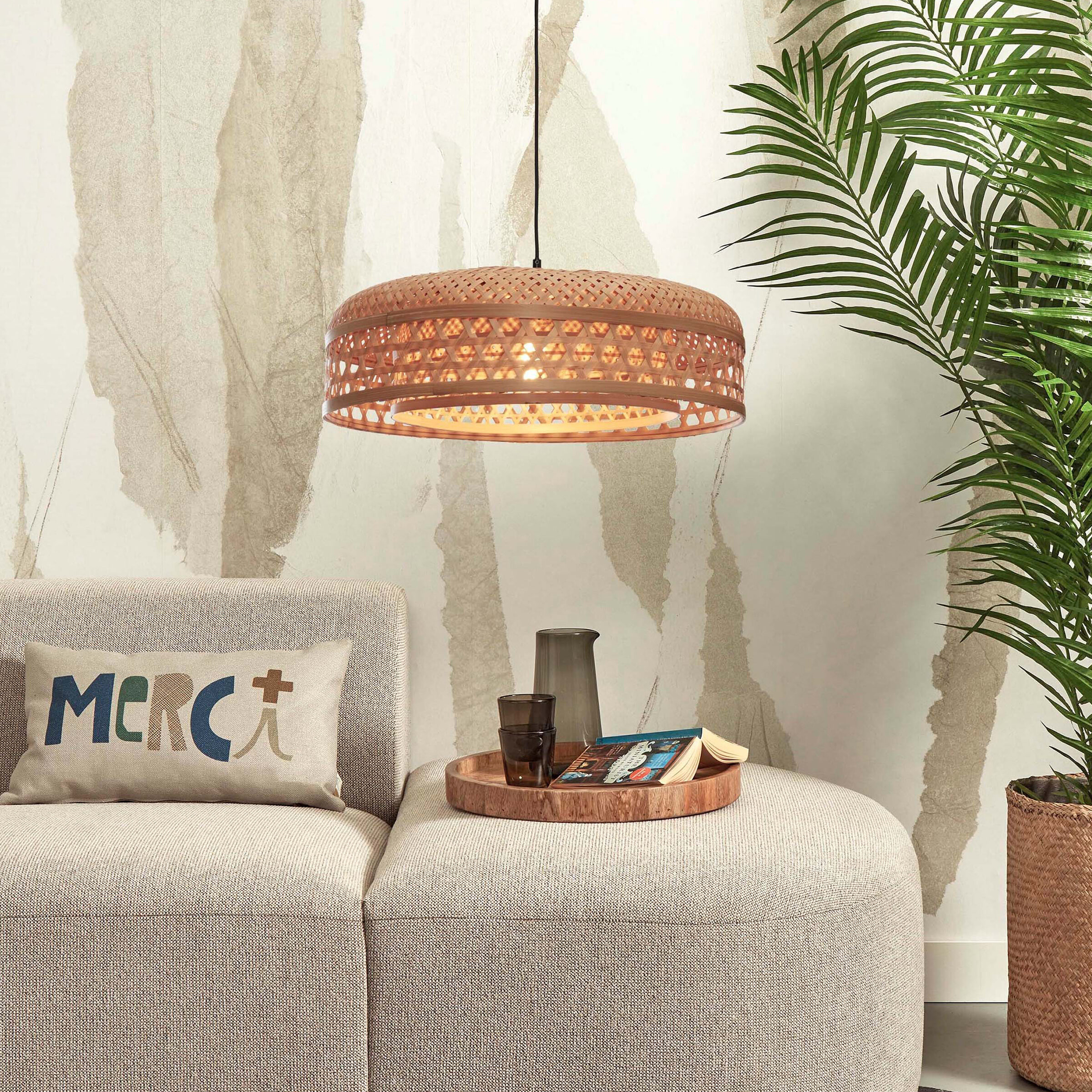 GOOD&MOJO Hanglamp 'Ubud' Bamboe, 60cm, kleur Naturel