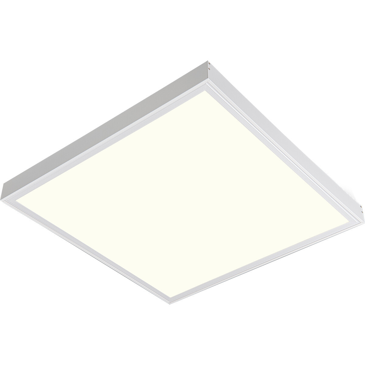 LED Paneel - Aigi Clena - 60x60 Natuurlijk Wit 4000K - 40W Opbouw Vierkant - Mat Wit - Flikkervrij