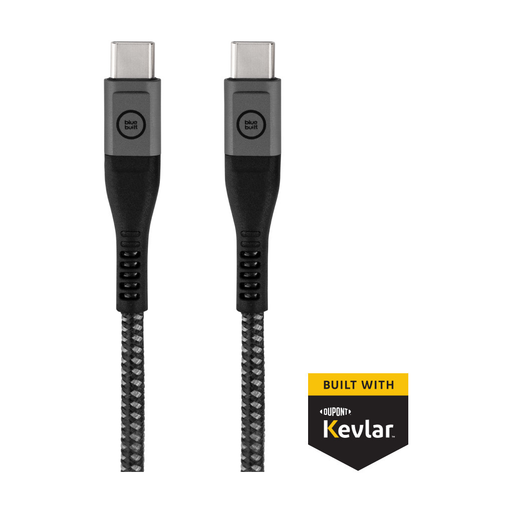 BlueBuilt Usb C naar Usb C kabel 1,5m Kevlar® Zwart