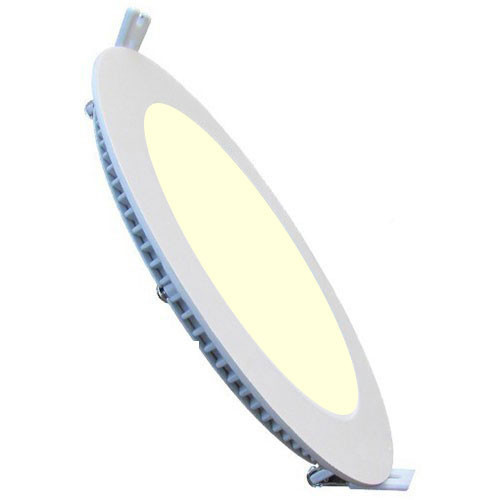 LED Downlight Slim - Inbouw Rond 6W - Warm Wit 2700K - Mat Wit Aluminium - Ø120mm