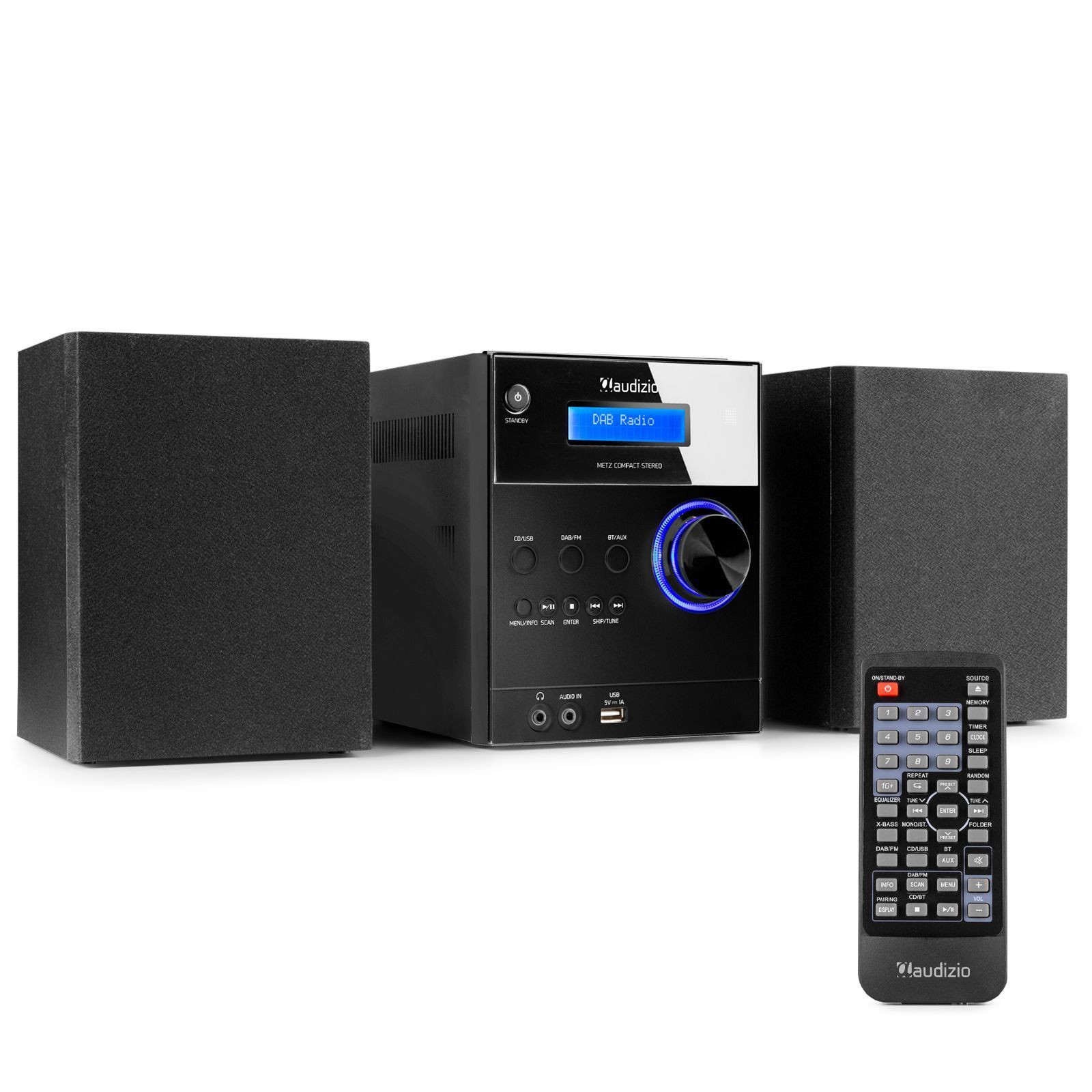 Retourdeal - Stereo set - Audizio Metz - DAB radio met Bluetooth, mp3