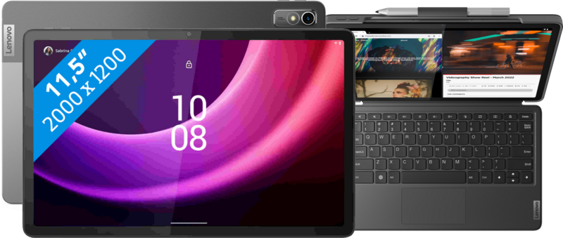 Lenovo Tab P11 (2de generatie) 128GB Grijs Wifi en 4G met Stylus + Toetsenbord Hoes QWERTY