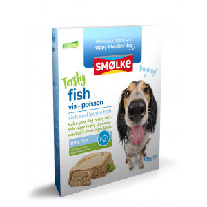 Smølke Tasty Fish vers gestoomde vis nat hondenvoer 10 x 395 g