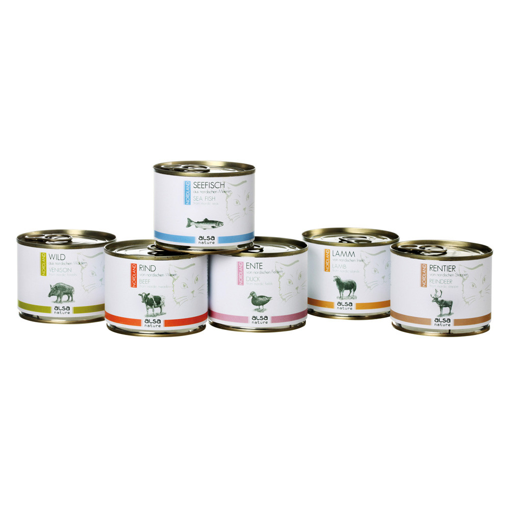 alsa-nature Nordland Katten Blik-Menu-mix, Aantal: 6 x 200 g, 200 g