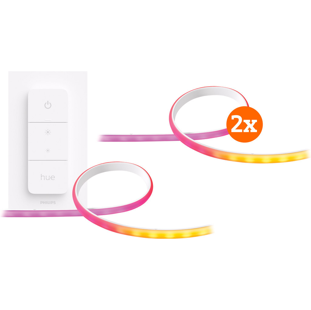 Philips Hue Gradient Lightstrip basisset 4 meter + Draadloze dimmer