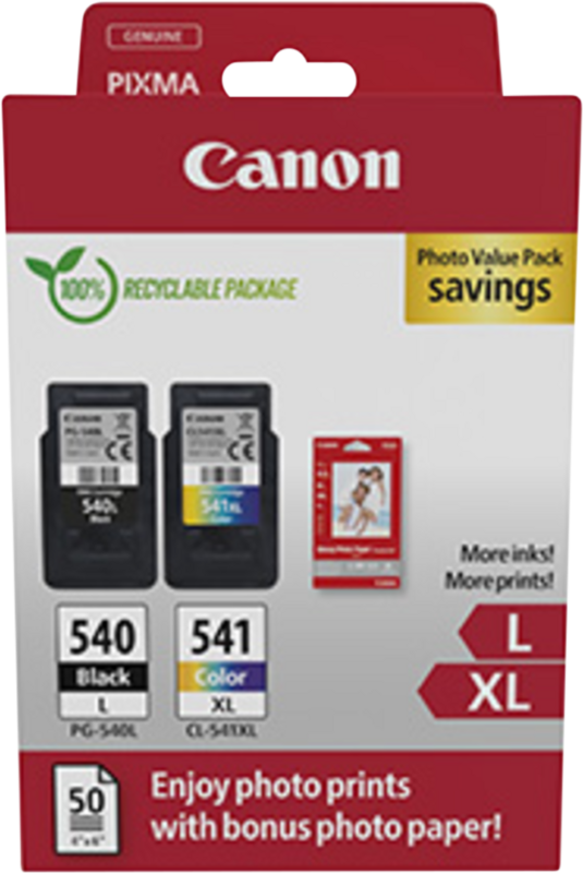 Canon PG540L x2/CL541 XL Cartridges Combo Pack