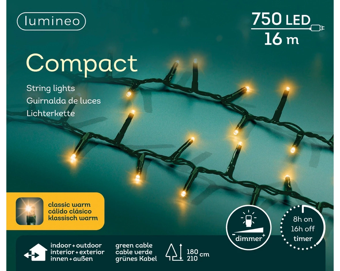 Lumineo led compact l1600cm-750l klassiek warm