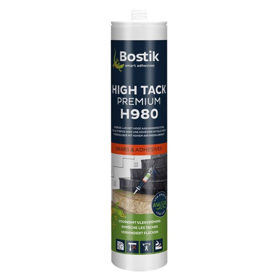 Bostik High Tack Premium lijmkit - H980 - wit - koker 290 ml