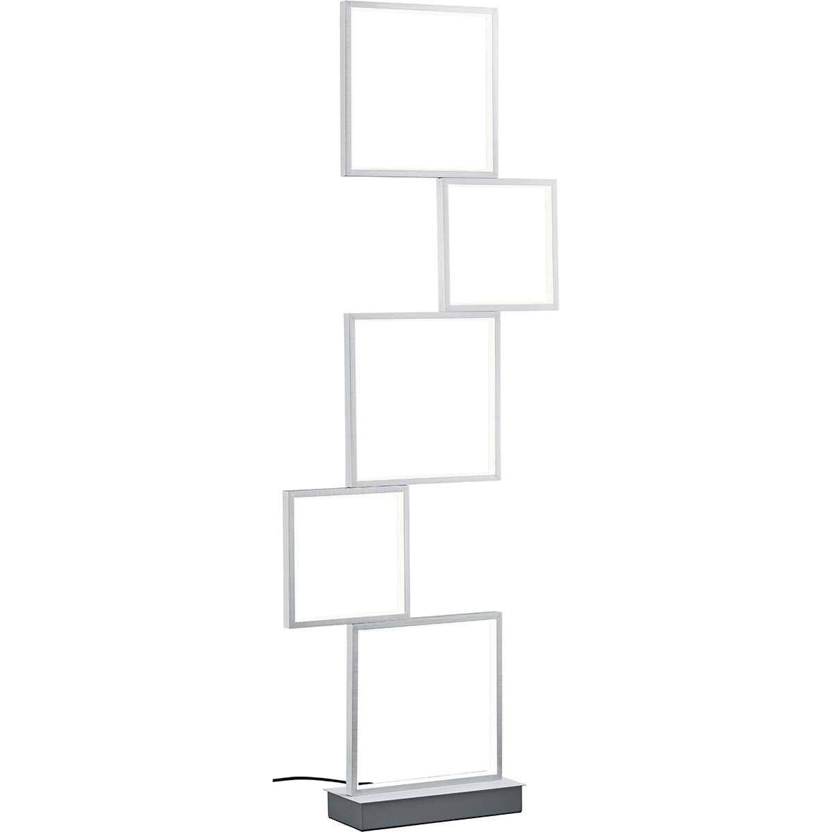 LED Vloerlamp - Trion Soranto - 34W - Warm Wit 3000K - Dimbaar - Rechthoek - Mat Grijs - Aluminium