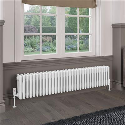 Eastbrook Rivassa 4 koloms radiator 150x30cm staal 1796W wit glans