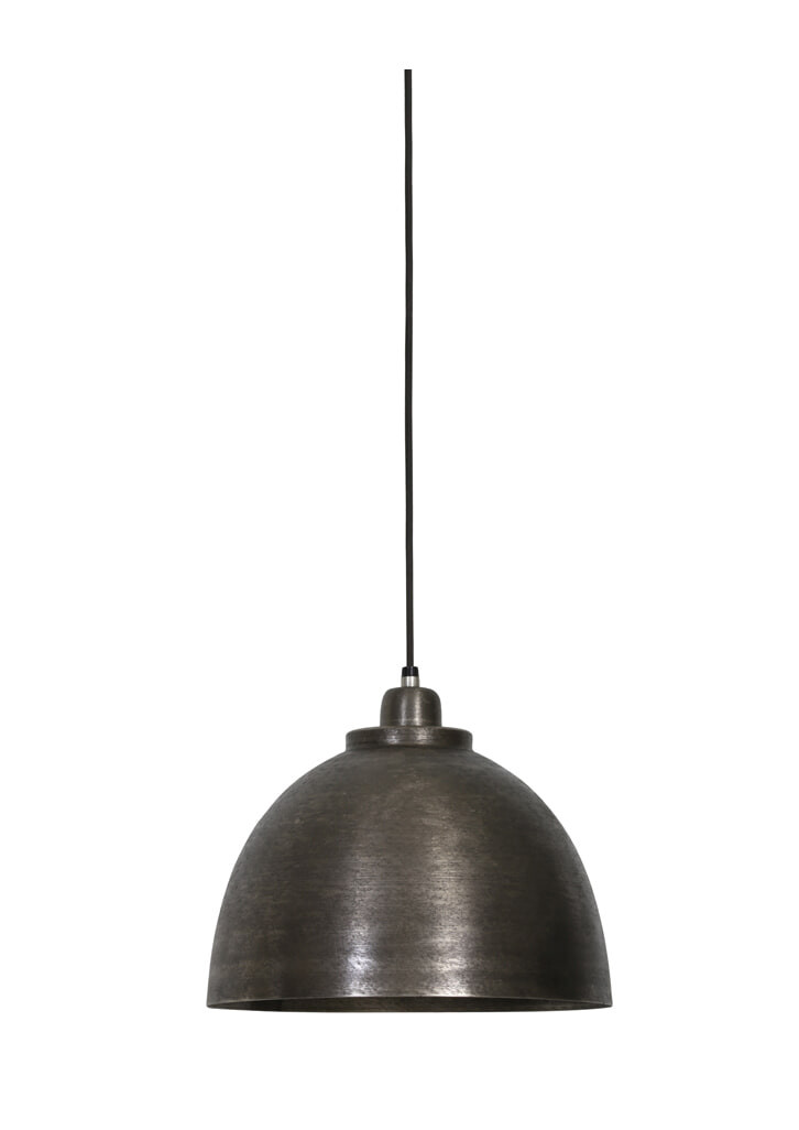 Light & Living Hanglamp 'Kylie' 30cm, donker ruw nikkel