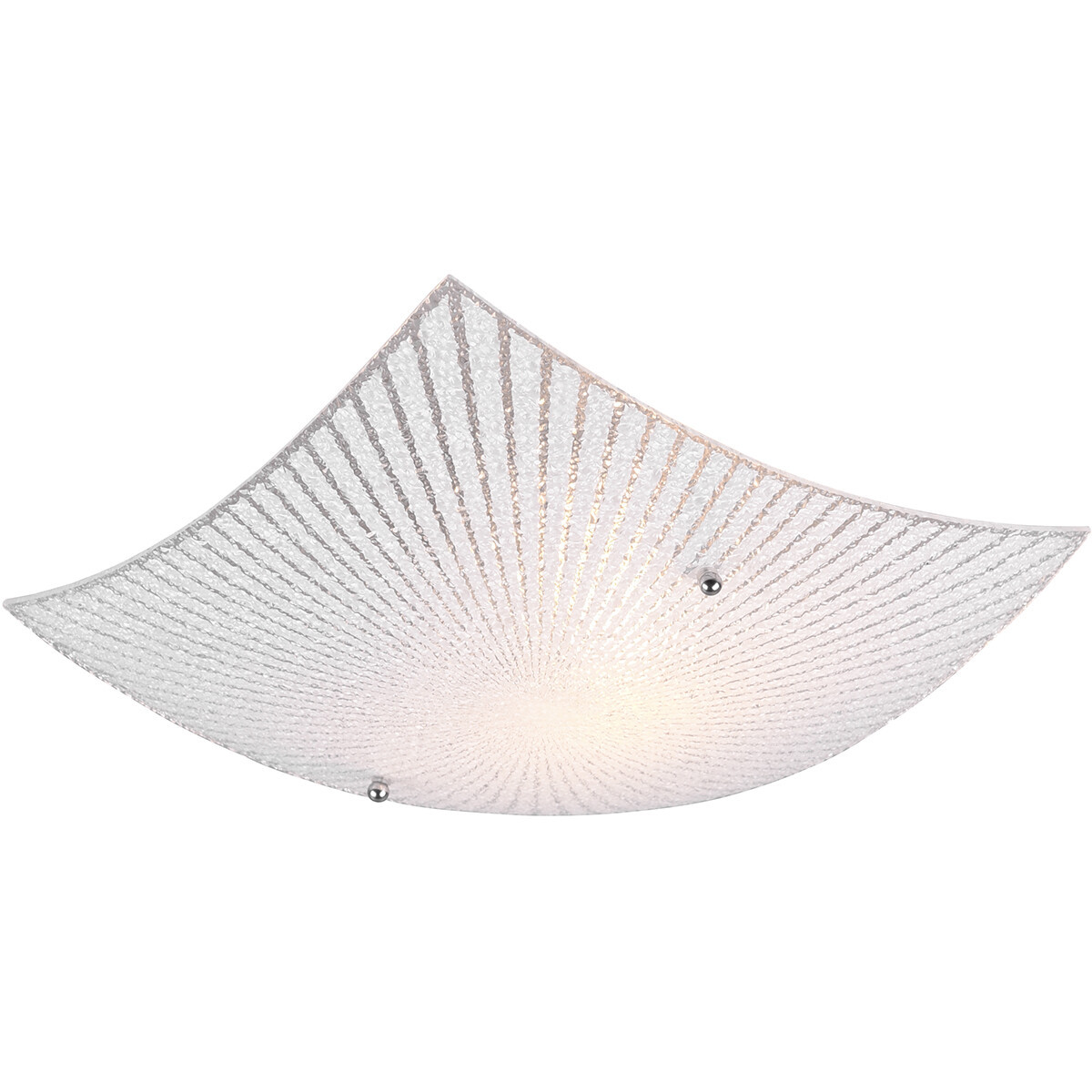 LED Plafondlamp - Plafondverlichting - Trion Elize - E27 Fitting - 1-lichts - Vierkant - Mat Chroom - Aluminium