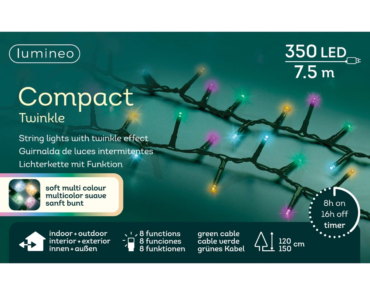 Lumineo Compact 350 Led lights 7.5m soft multi Colour