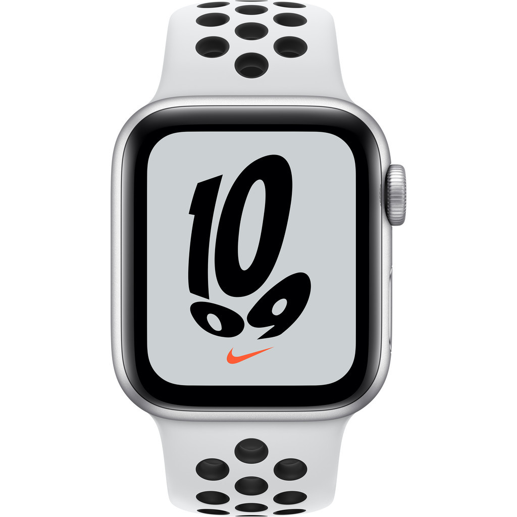 Apple Watch Nike SE 40mm Zilver Aluminium Witte Sportband