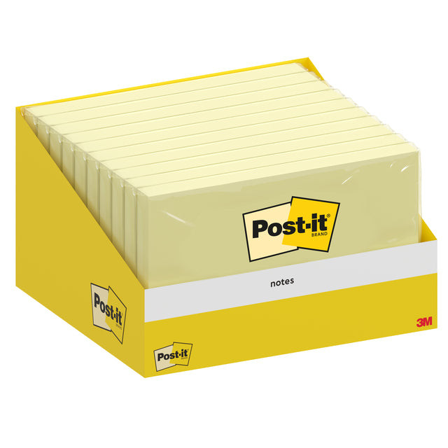 Memoblok 3m post-it 6830 76x127mm geel