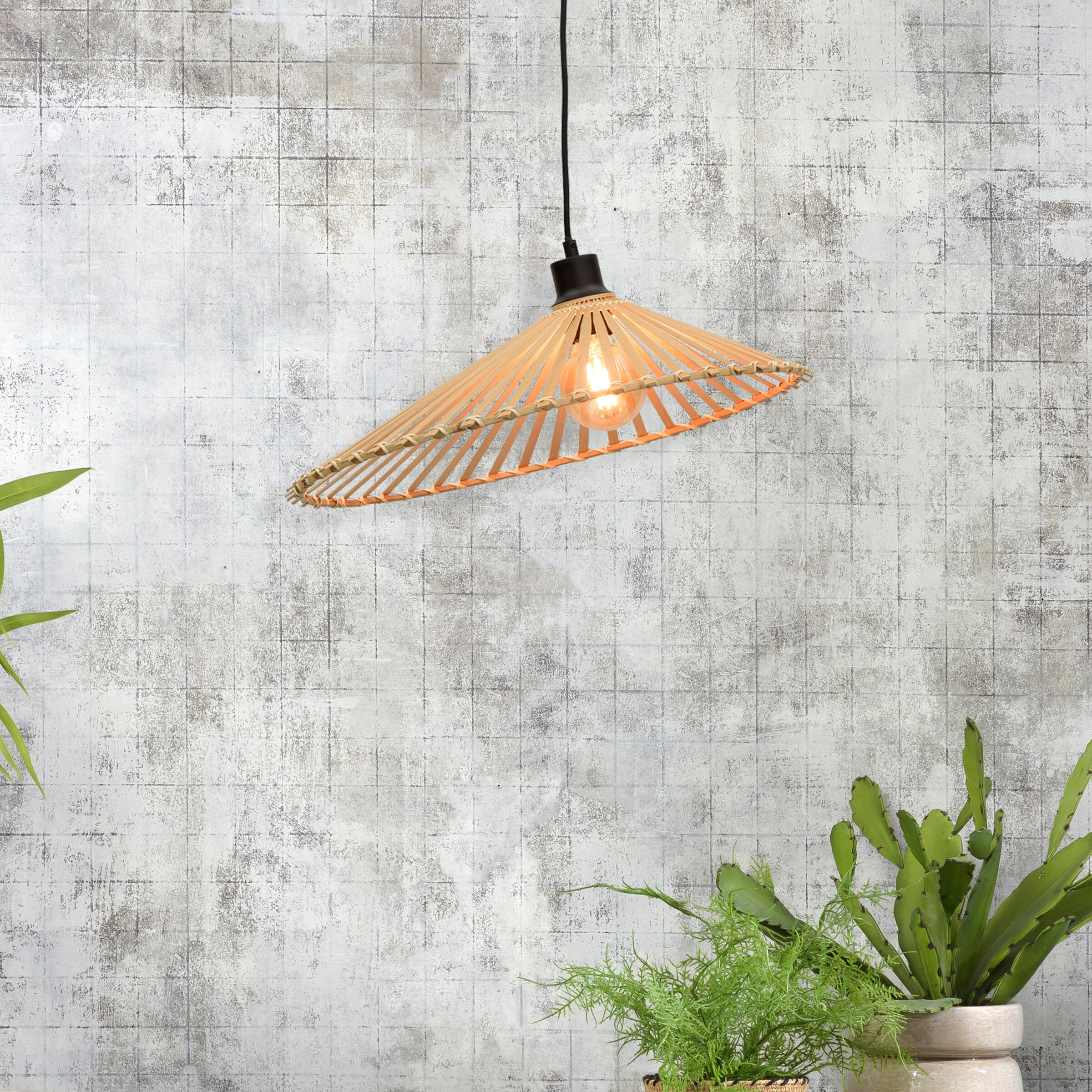 GOOD&MOJO Hanglamp 'Bromo' 50cm, Bamboe, kleur Naturel