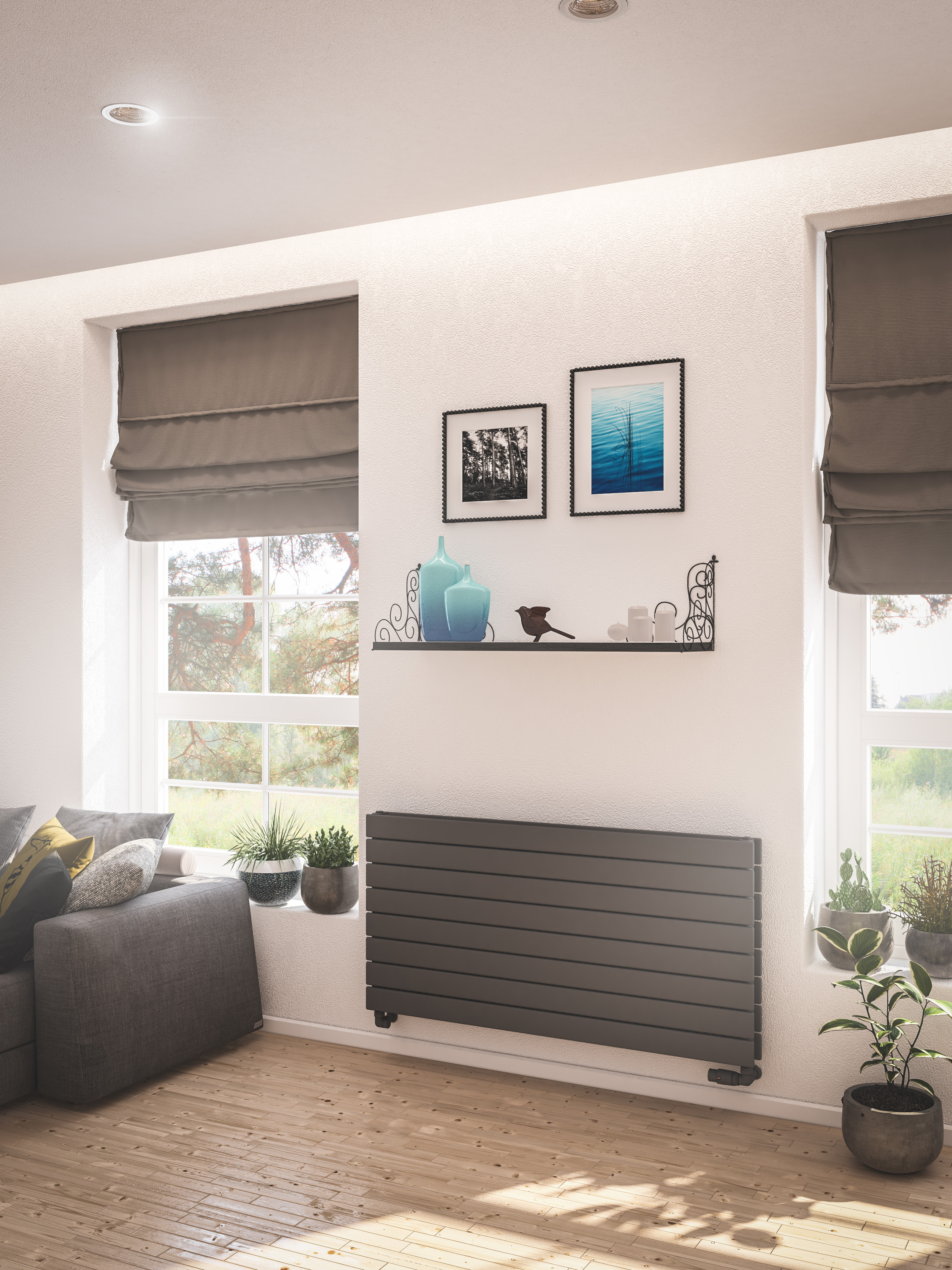 Eastbrook Addington type 21 horizontale radiator 58,8 x 120cm 1983 watt antraciet