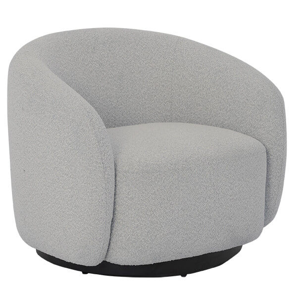 Tower Living Draaifauteuil Belfast Bouclé - Grijs