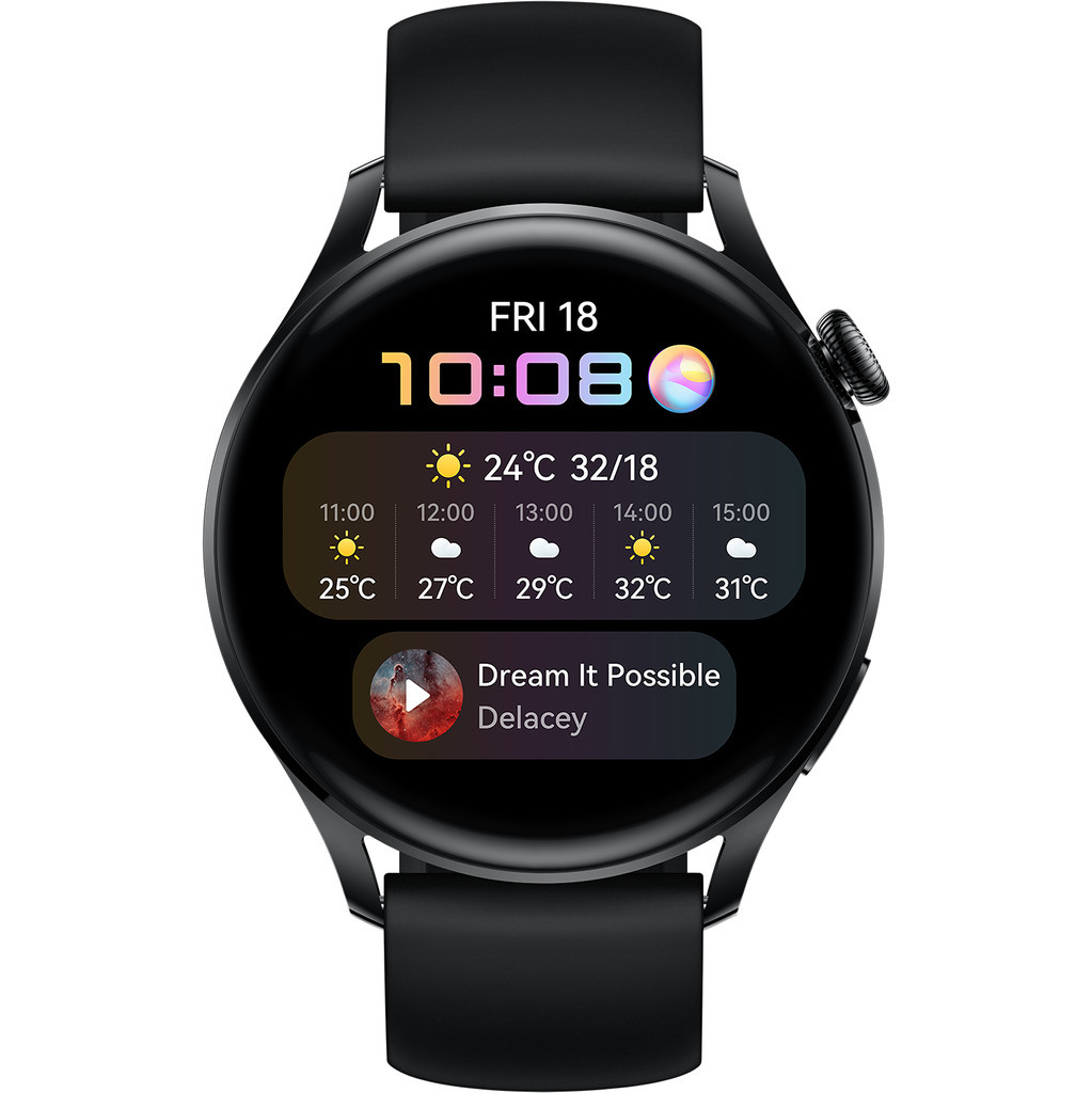 Huawei Watch 3 Active 4G Zwart/Zwart 46mm