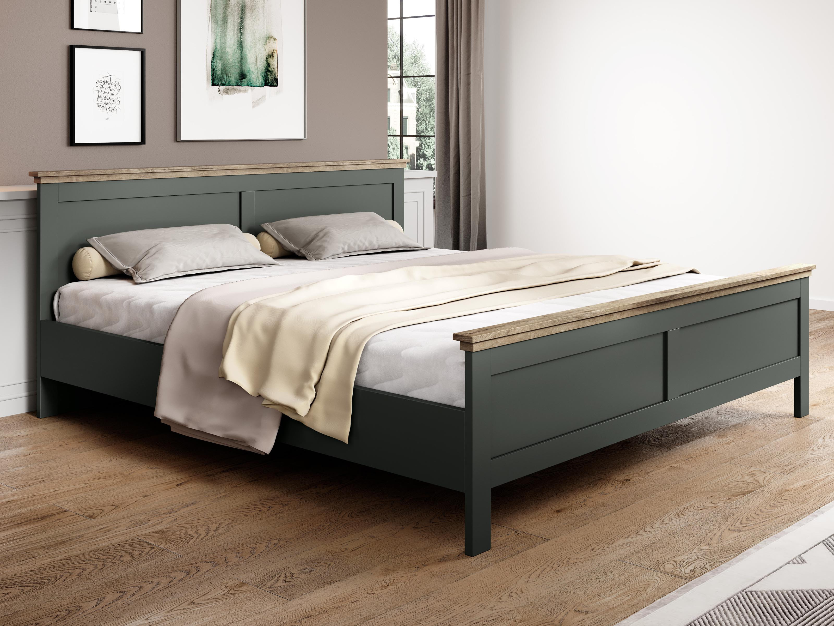 Tweepersoonsbed EVOCO 180x200 cm groen