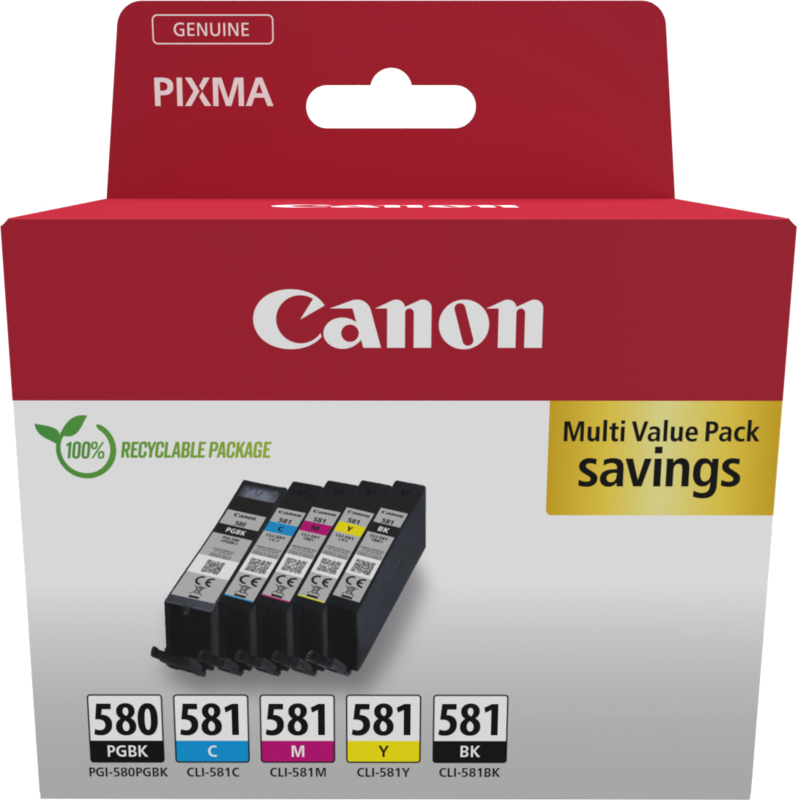 Canon PGI-580/CLI-581 Cartridges Combo Pack